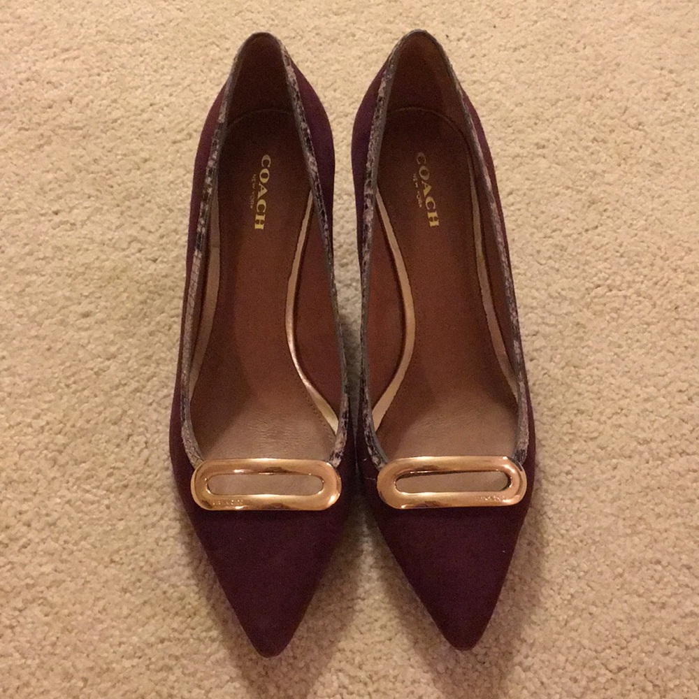 Coach suede heels